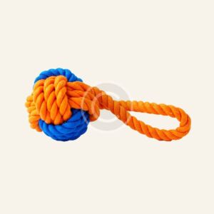 Dual-tone rope dog toy